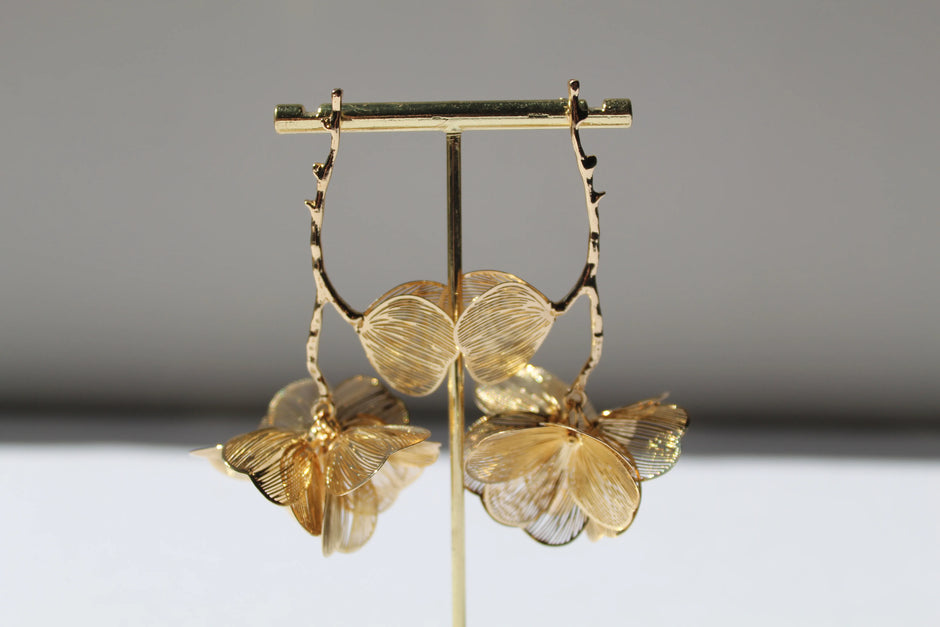 Aretes GOLDEN GARDEN ROOT en dorado de Soul&Gold
